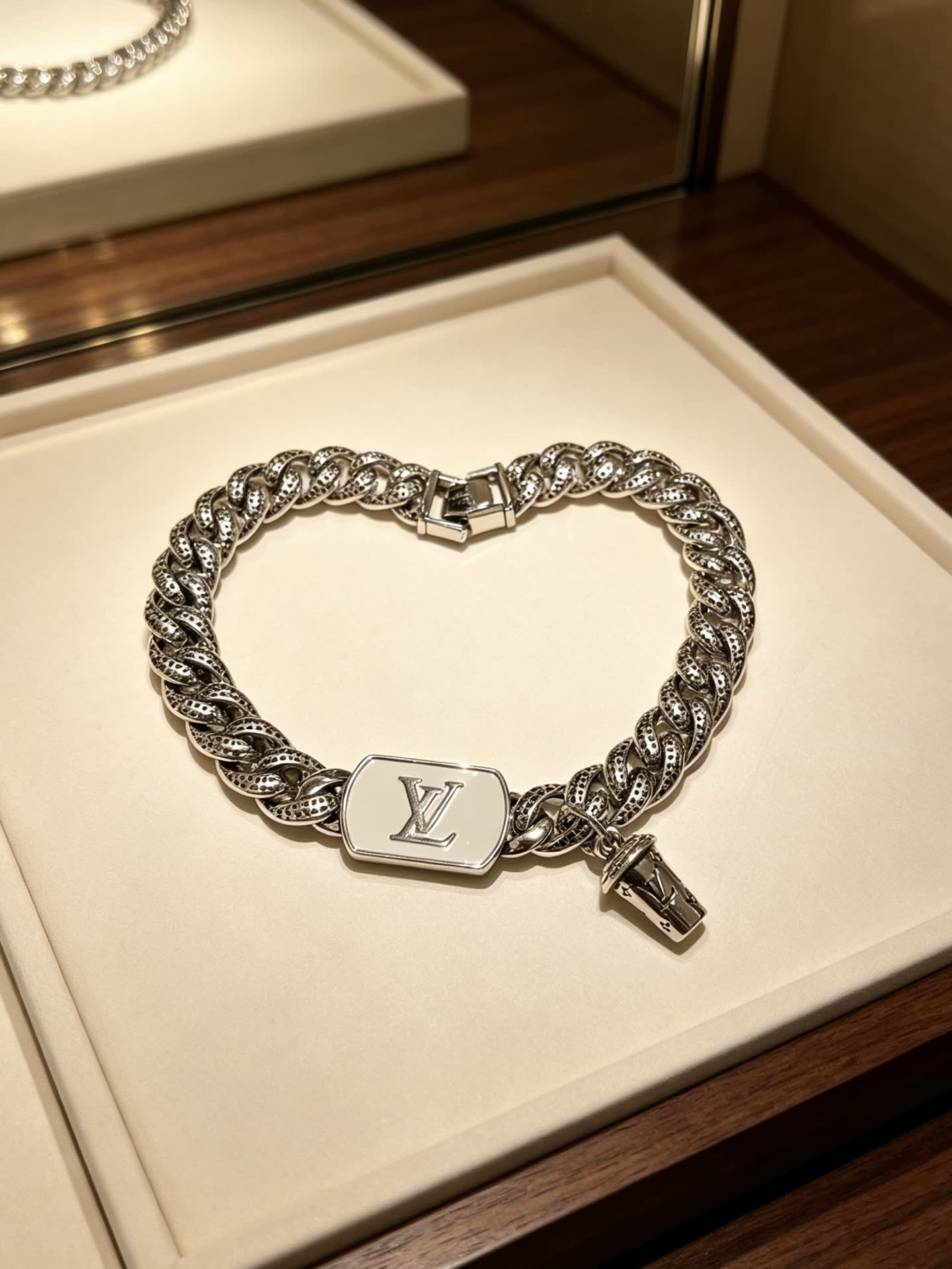 Louis Vuitton Silver Tone Bracelet